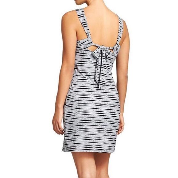 Athleta KIKI Black Gray Halter Athleisure Swim Dress - Picture 3 of 12